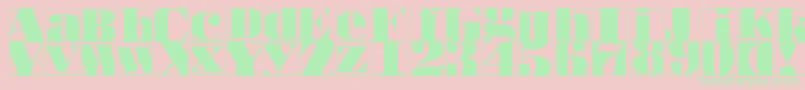 Bodoblacksquaresinvers Font – Green Fonts on Pink Background