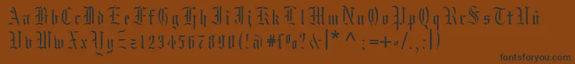 Moksrg Font – Black Fonts on Brown Background