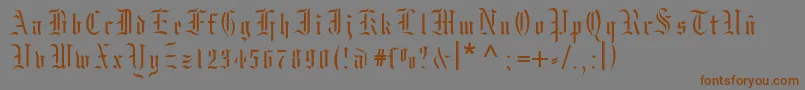Moksrg Font – Brown Fonts on Gray Background
