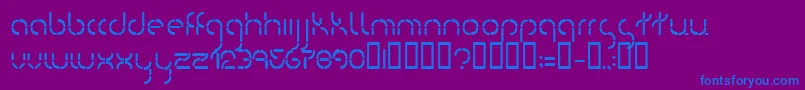 KevlrSuit-fontti – siniset fontit violetilla taustalla