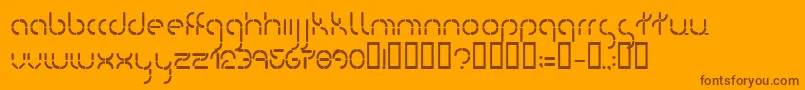 KevlrSuit Font – Brown Fonts on Orange Background