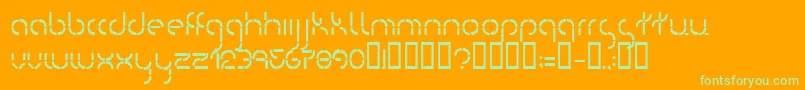 Шрифт KevlrSuit – зелёные шрифты на оранжевом фоне