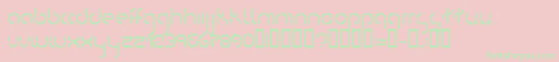 KevlrSuit Font – Green Fonts on Pink Background