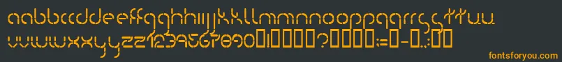 KevlrSuit Font – Orange Fonts on Black Background