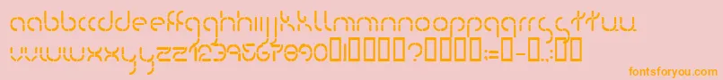 KevlrSuit Font – Orange Fonts on Pink Background