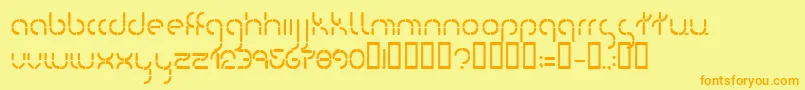 KevlrSuit Font – Orange Fonts on Yellow Background