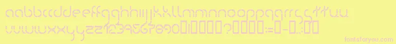 KevlrSuit Font – Pink Fonts on Yellow Background