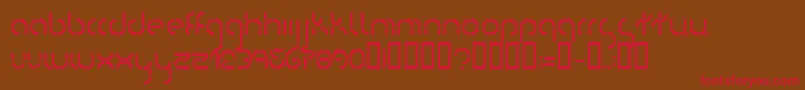 KevlrSuit Font – Red Fonts on Brown Background