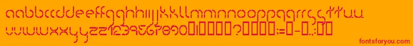KevlrSuit Font – Red Fonts on Orange Background