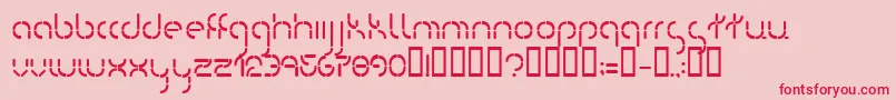 KevlrSuit Font – Red Fonts on Pink Background