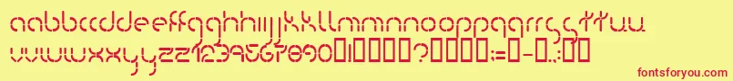 KevlrSuit Font – Red Fonts on Yellow Background