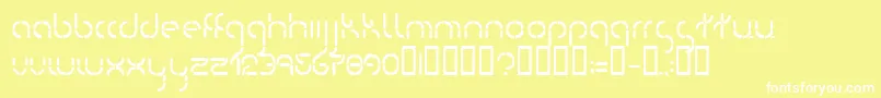 KevlrSuit Font – White Fonts on Yellow Background