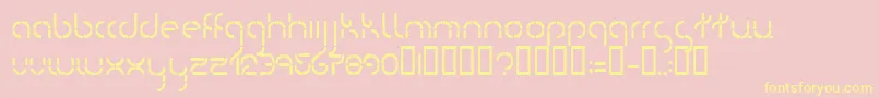 KevlrSuit Font – Yellow Fonts on Pink Background