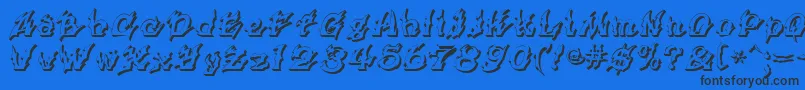 Xanax Font – Black Fonts on Blue Background