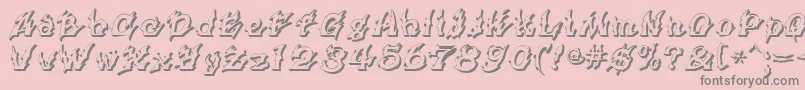 Xanax Font – Gray Fonts on Pink Background