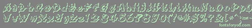 Xanax Font – Green Fonts on Gray Background