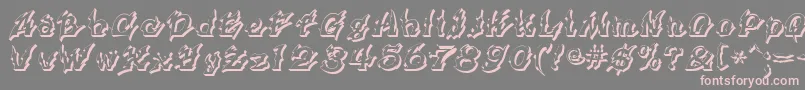 Xanax Font – Pink Fonts on Gray Background