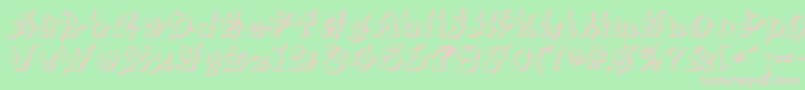 Xanax Font – Pink Fonts on Green Background