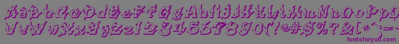 Xanax Font – Purple Fonts on Gray Background