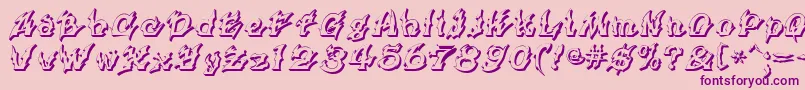 Xanax Font – Purple Fonts on Pink Background