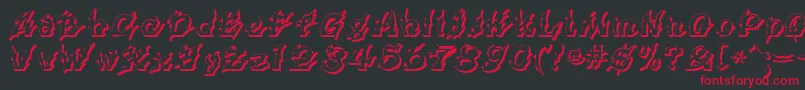 Xanax Font – Red Fonts on Black Background