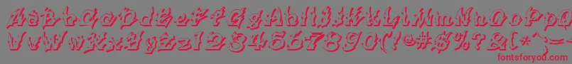 Xanax Font – Red Fonts on Gray Background