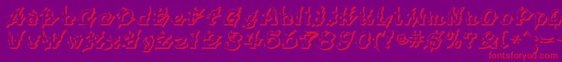 Xanax Font – Red Fonts on Purple Background