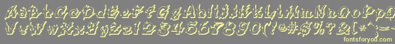 Xanax Font – Yellow Fonts on Gray Background