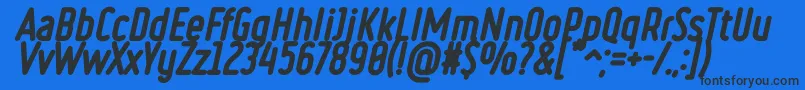 RulerVolumeDropShadow Font – Black Fonts on Blue Background