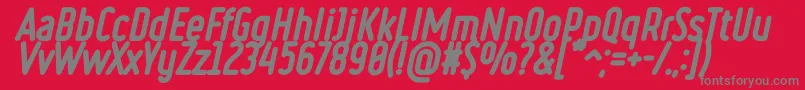 RulerVolumeDropShadow Font – Gray Fonts on Red Background
