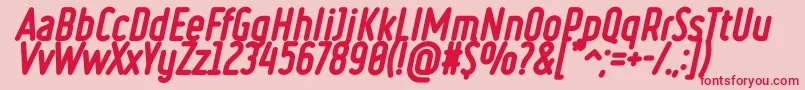 RulerVolumeDropShadow Font – Red Fonts on Pink Background