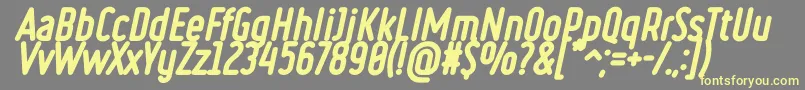 RulerVolumeDropShadow Font – Yellow Fonts on Gray Background