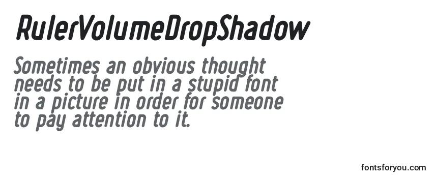 RulerVolumeDropShadow Font