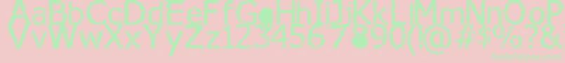 Tipo Font – Green Fonts on Pink Background