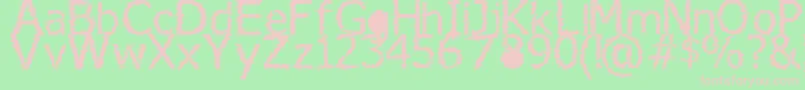 Tipo Font – Pink Fonts on Green Background