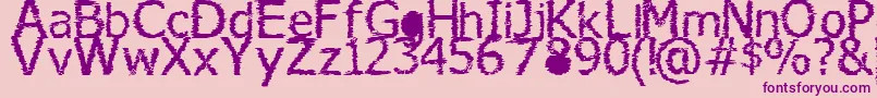 Tipo Font – Purple Fonts on Pink Background