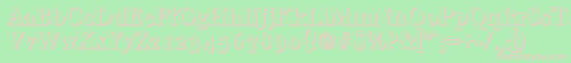 FranciscoshadowBold-Schriftart – Rosa Schriften auf grünem Hintergrund