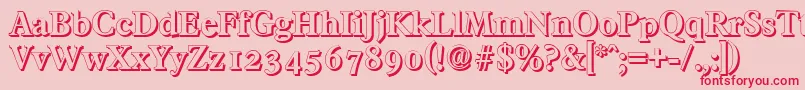 Police FranciscoshadowBold – polices rouges sur fond rose