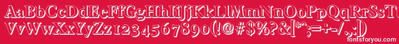 FranciscoshadowBold Font – White Fonts on Red Background