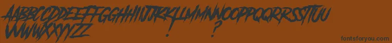 AnotherDangerSlantedDemo Font – Black Fonts on Brown Background