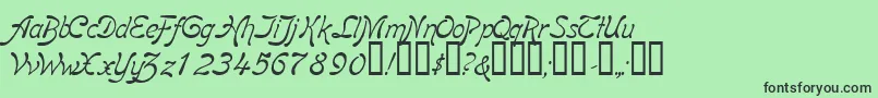 Шрифт BoomerangItalic – чёрные шрифты на зелёном фоне