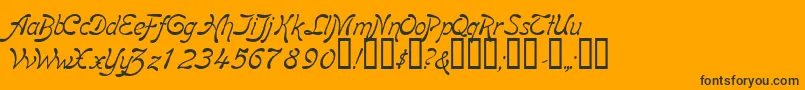 BoomerangItalic Font – Black Fonts on Orange Background