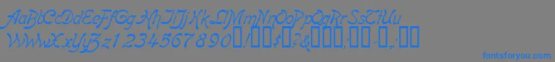 BoomerangItalic Font – Blue Fonts on Gray Background