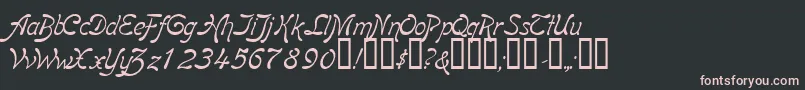 BoomerangItalic Font – Pink Fonts on Black Background