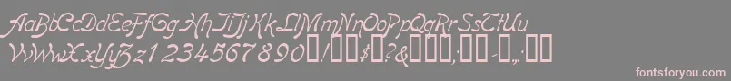 BoomerangItalic Font – Pink Fonts on Gray Background
