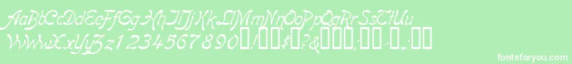BoomerangItalic Font – White Fonts on Green Background