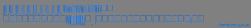 フォントUpcebwrp36tt – 灰色の背景に青い文字