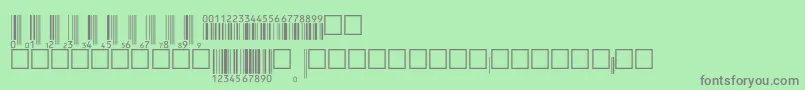 Upcebwrp36tt Font – Gray Fonts on Green Background