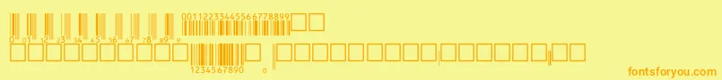 Upcebwrp36tt Font – Orange Fonts on Yellow Background