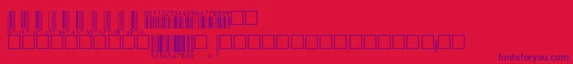 Upcebwrp36tt Font – Purple Fonts on Red Background